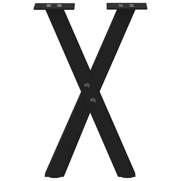 vidaXL sofabordsben, 2 stk., sort, 28x(42-43) cm, stål