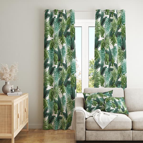 Gardin med snørehuller print 002