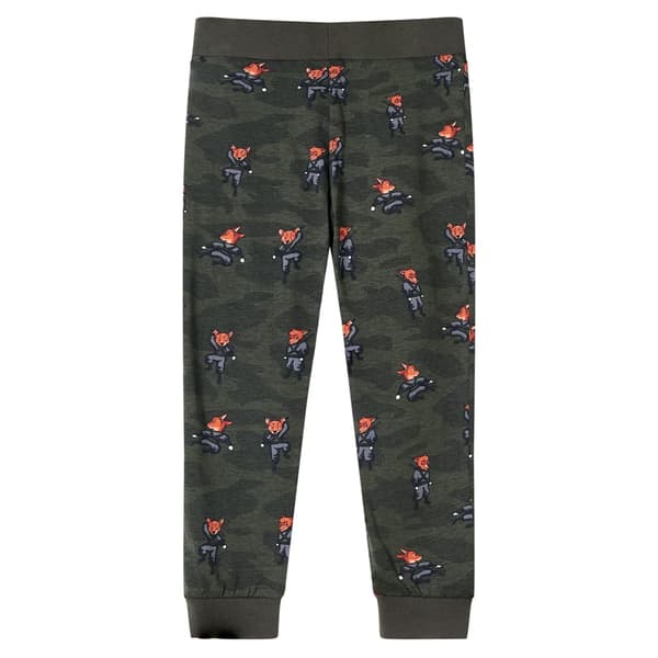 Barnpyjamas med lång ärm, khaki, 116