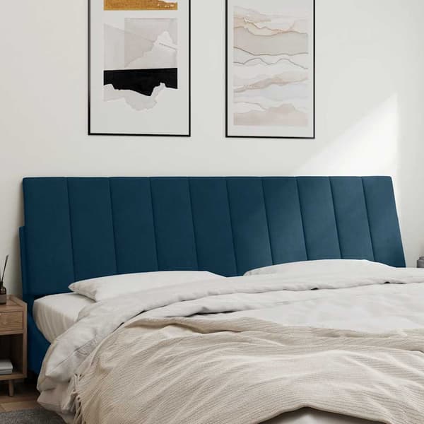 vidaXL hovedgærdehynde, blå, 180 cm, fløjl
