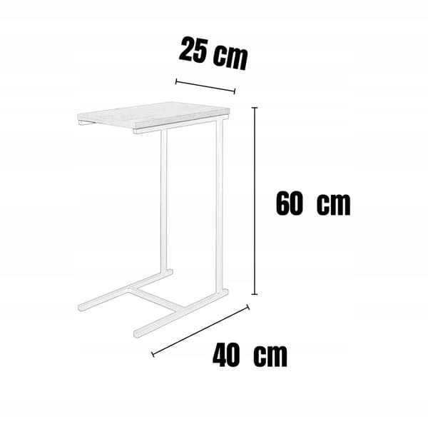 Your Loft Design sidebord sort lyst træ Sierra 40x25x60