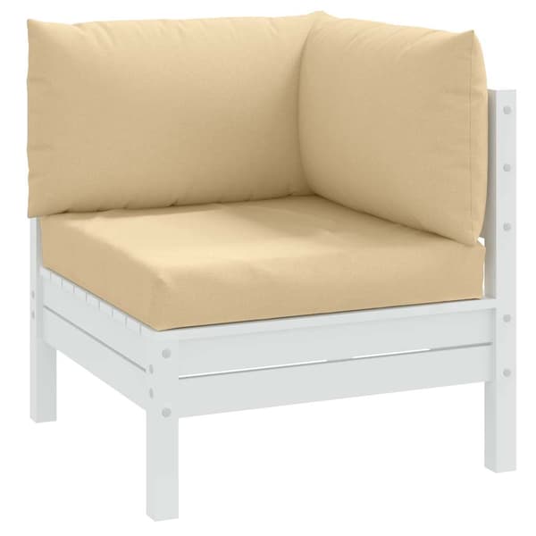 vidaXL Pallsoffkuddar, 3 st, Beige Melange, Tyg