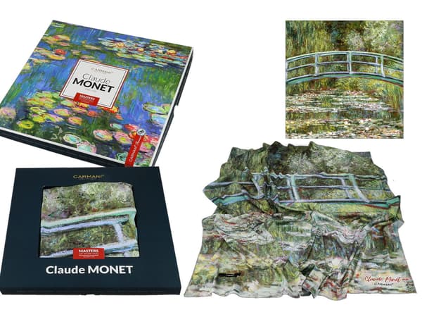 Tørklæde - C. Monet, Dam med åkander (Carmani)