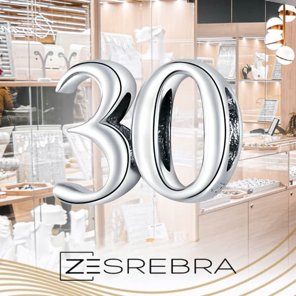 Berlocker nummer 30 silver pr 925 pärla S925 silverhänge nummer