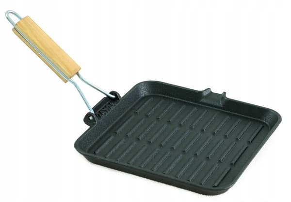 Krisber 24 cm støbejernsgrillpande