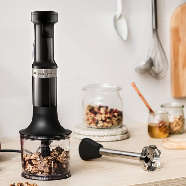Stavblender med tilbehør 5KHBV83 KitchenAid Farve: Blank sort