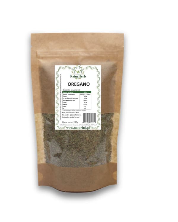 Tørrede oreganoblade PREMIUM, 50 g Naturini
