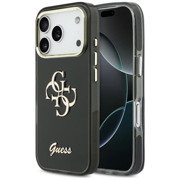 Guess IML 4G Script Metal-skal till iPhone 17 Pro svart