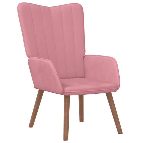 vidaXL Fåtölj, rosa, klädd i sammet