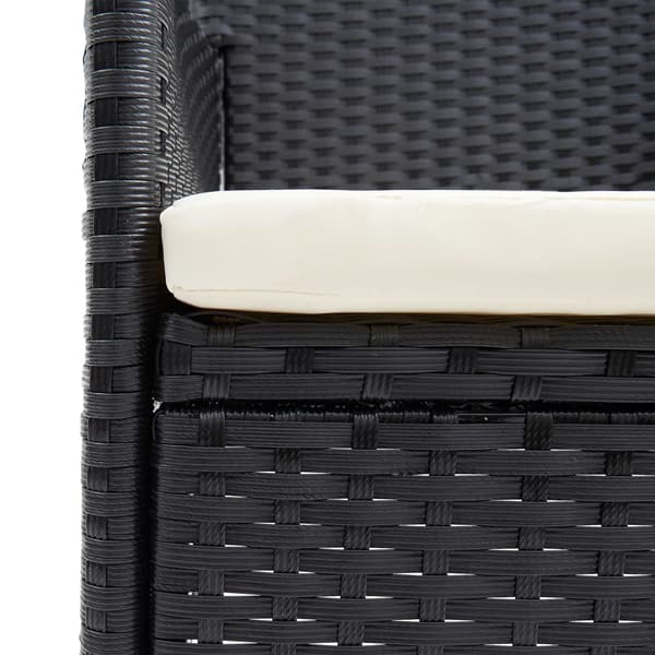 vidaXL havestole, sæt med 4, polyrattan, sort