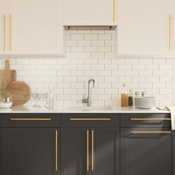 vidaXL skabsgreb, 10 stk., guld, 320 mm, rustfrit stål
