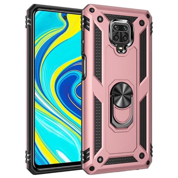 Pansarskal för Xiaomi Redmi Note 9S / 9 Pro, Nox Case Ring, rosa
