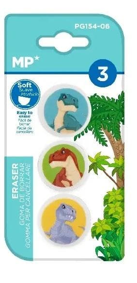 Dinosaurusten pyyhekumi 3 kpl