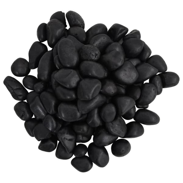 vidaXL polerede småsten, 10 kg, sort, 2-5 cm