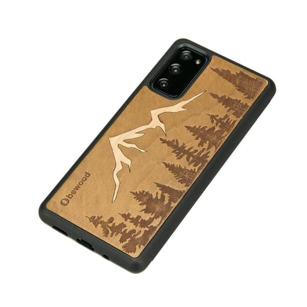 Træcover til Samsung Galaxy S20 FE MOUNTAINS IMBUIA