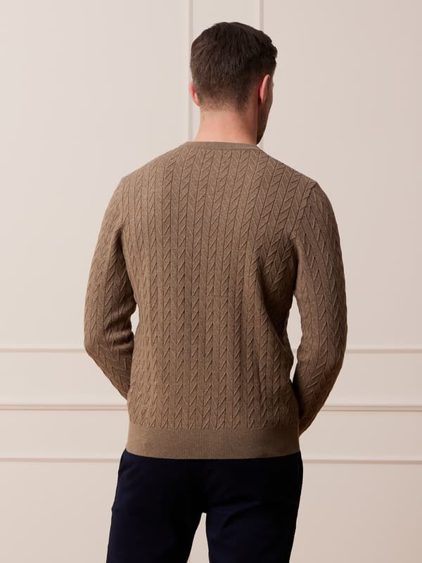 BEIGE SNEEM TRØJE XL