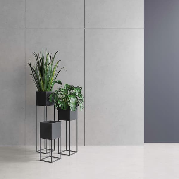 Urtepotteskjuler metal sort Loft Lorient L 19x19x87cm