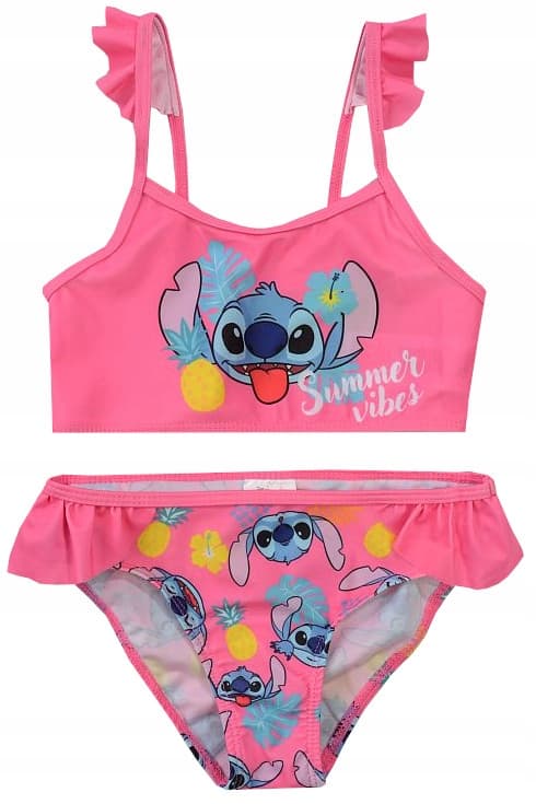 STTCH todelt badedragt pool pink 98/104