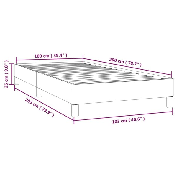 vidaXL sengestel sort 100x200 cm kunstlæder