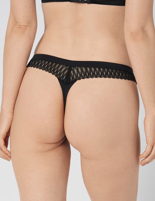 Aura Spotlight High Leg Triumph Thong Trusser | Sort 38
