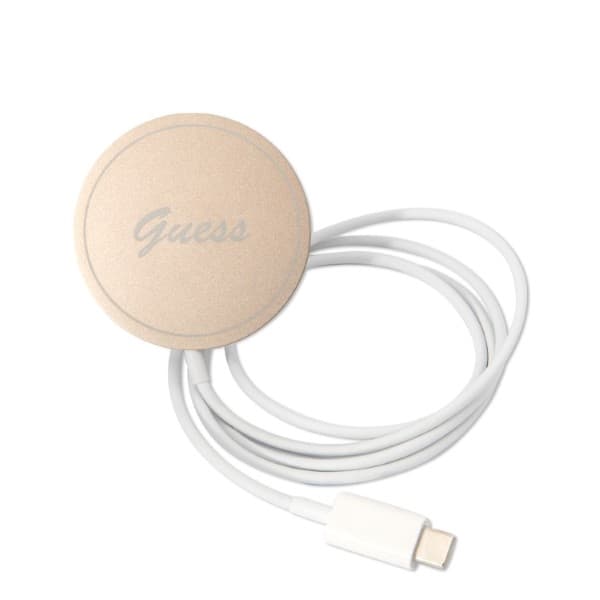 Guess GUBPP13XH4EACSK Etui + Oplader Sæt iPhone 13 Pro Max Sort/sort hårdt cover 4G Print MagSafe