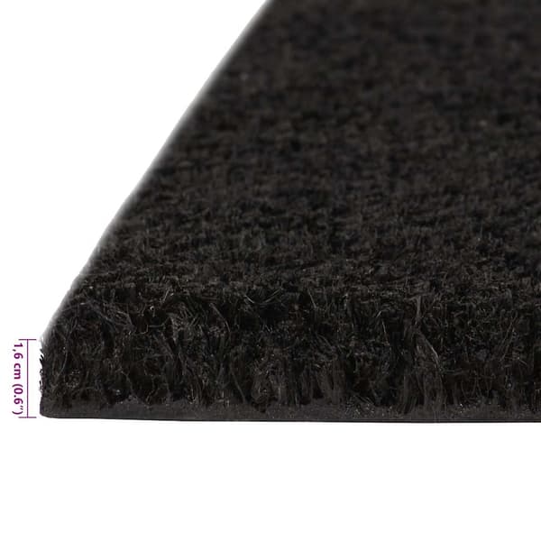 vidaXL dørmåtter, 2 stk., sorte, 40x60 cm, kokosfiber