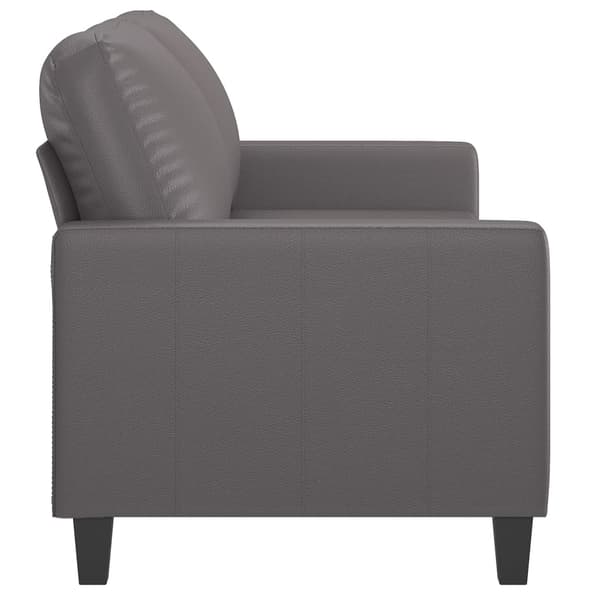 vidaXL 2-sitssoffa, grå, 140 cm, konstläder