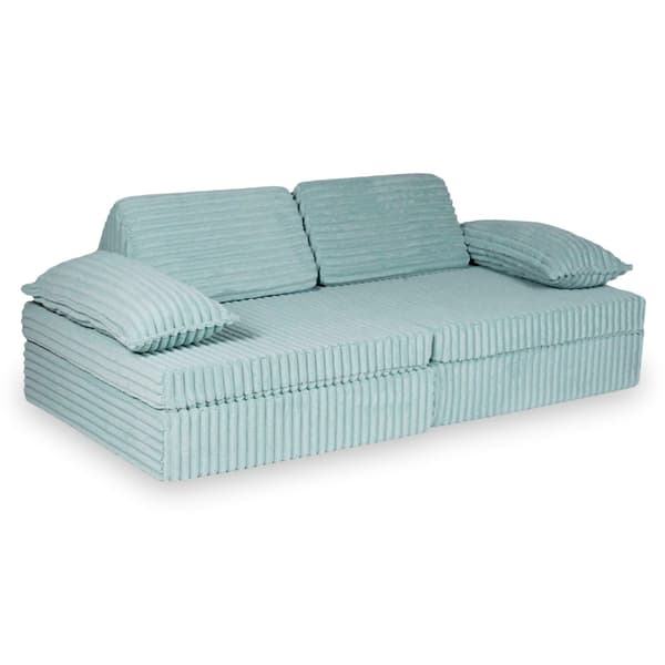 Montessori Premium Waffle Play Sofa Lys Mintgrøn