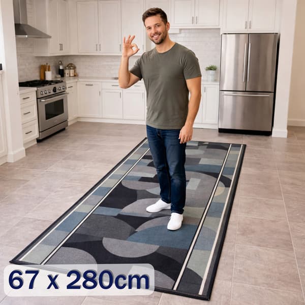 [7] Kameleontgrå 67 x 280 cm halkfri matta D6950