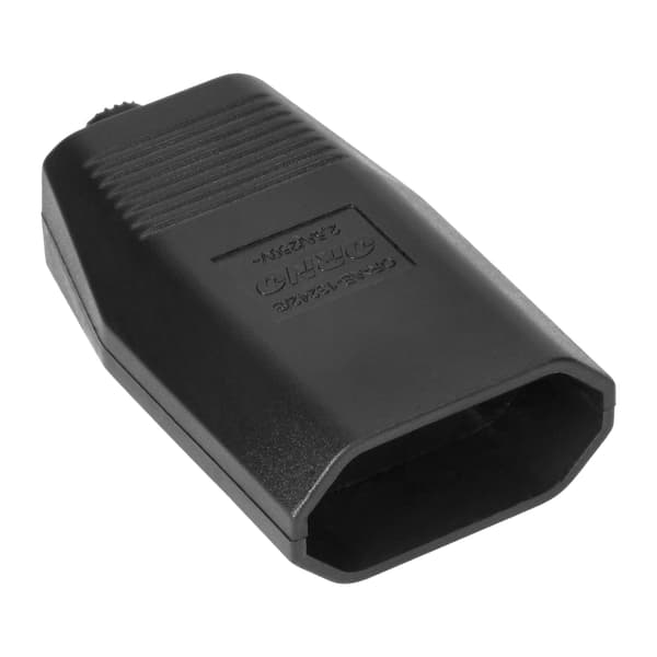 Litteä pistorasia ilman maadoitusta 2.5A 250V musta