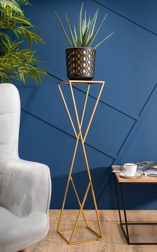 Moderni LOFT-kukkateline, kulta, 100 cm