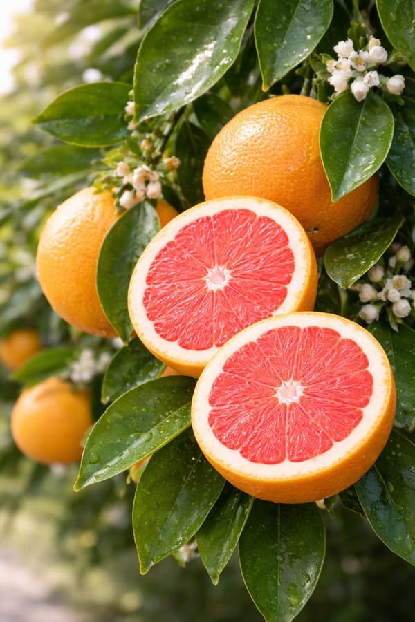 Æterisk olie af lyserød grapefrugt
