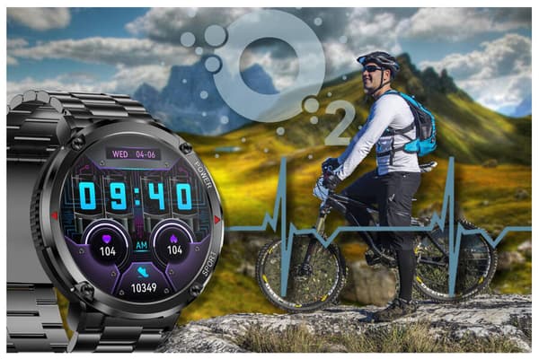 Herr smartklocka Gravity GT21-1 - Bluetooth-samtal, extra rem (sg025a)