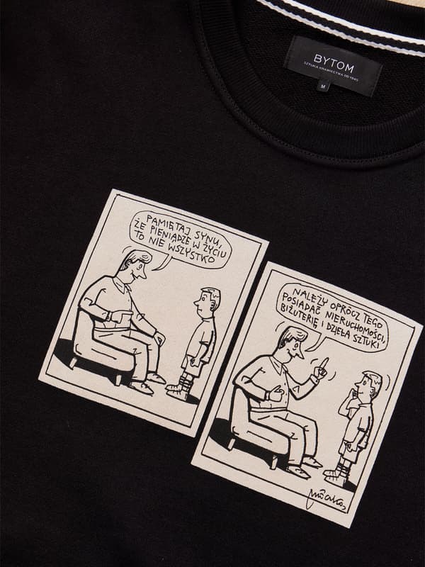 SORT MÆLKESWEATSHIRT L