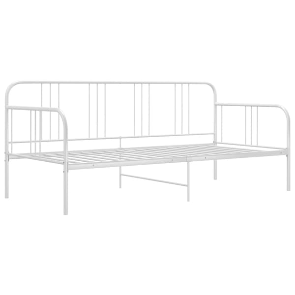 vidaXL Soffram vit metall 90x200 cm