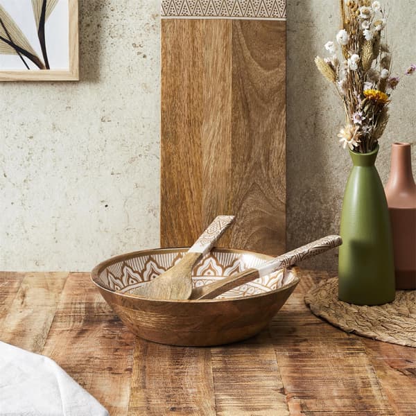 Marrakesh puinen kulho beige 28 cm