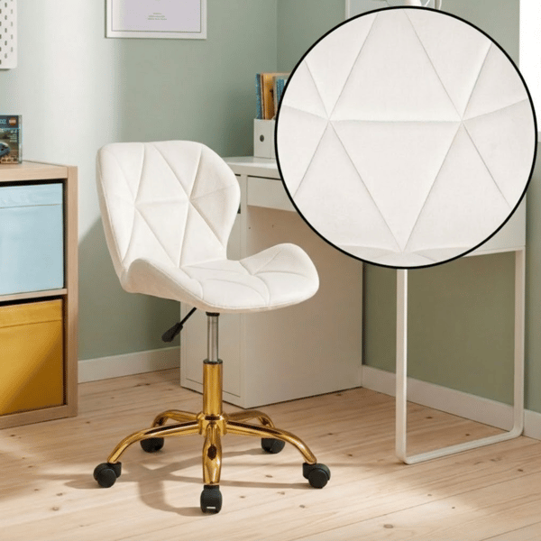 Luca kontorstol beige guldben