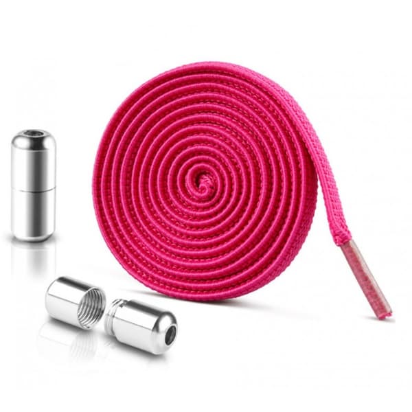 Elastiske snørebånd uden bindebånd 2 stk. fuchsia SDB01F