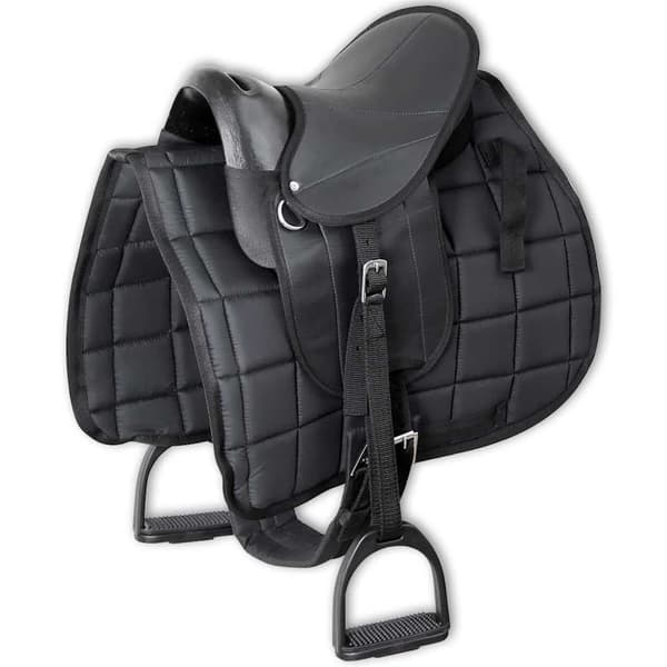 vidaXL ponysadel 25 cm sort