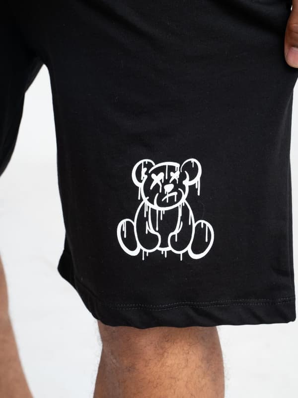 Herre bomuldspyjamas sort teddy pyjamas XXL