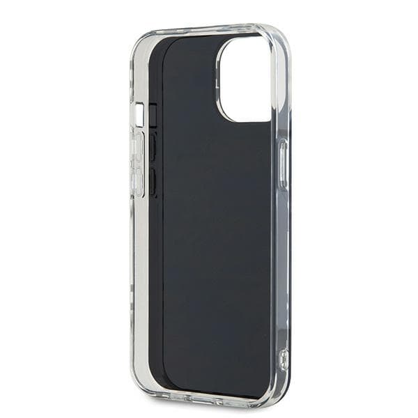 DKNY IML Ternet Mono Mønster Etui til iPhone 15, Sort