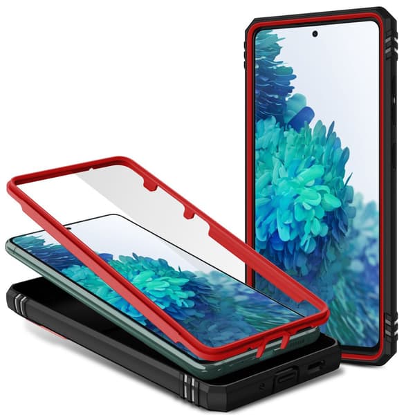 Pansret cover til Samsung Galaxy S20 FE, CamShield Slide, rød