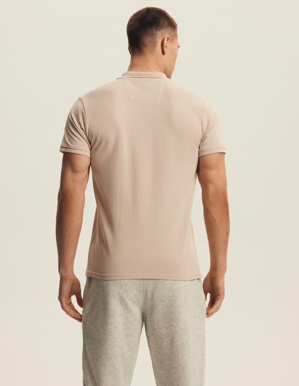 Mile Henderson herrpikétröja | Beige M