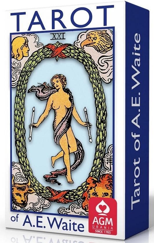 AE Waite Tarot Mini Blå Udgave GB