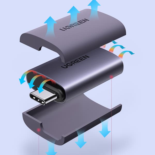 USB-C - HDMI 4K -videosovitin, harmaa