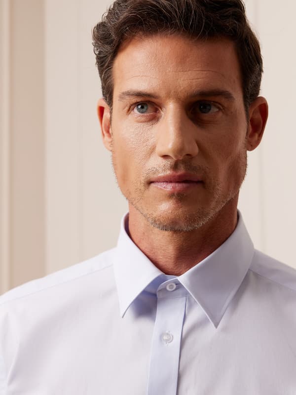 BLÅ SKJORTA KORTÄRMAD 176-182/39