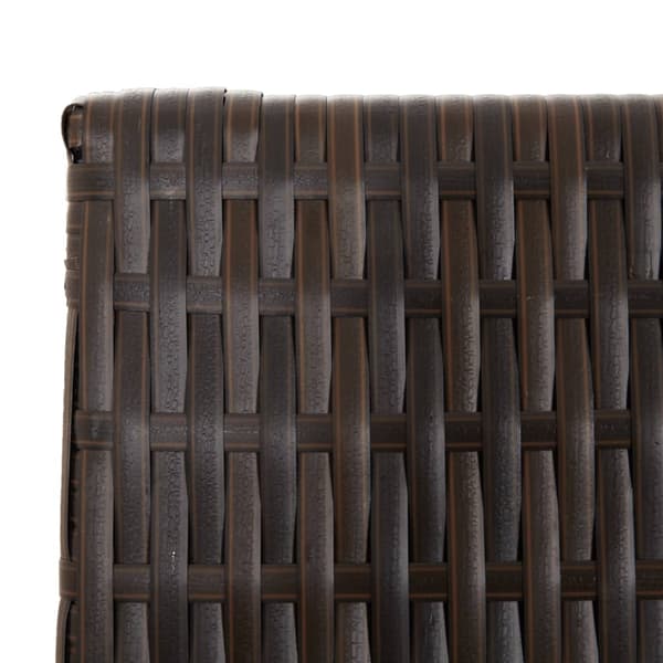 vidaXL 6-panels brun polyrattanskærm