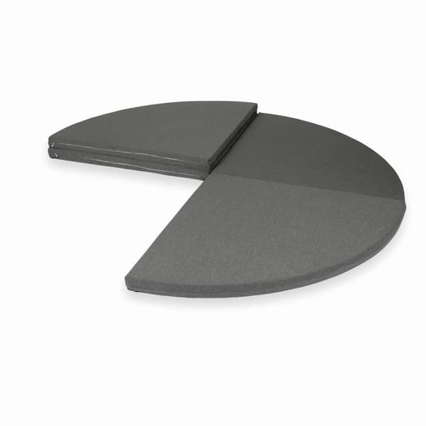 Legemåtte 160 cm til børn, rund, foldbar, grå