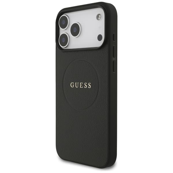 Guess Grained Ring MagSafe-skal till iPhone 17 Pro Max svart