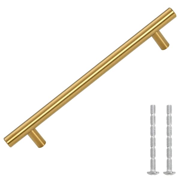 vidaXL skabsgreb, 10 stk., guld, 160 mm, rustfrit stål